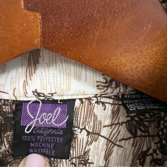 Men’s vintage polyester disco shirt.  Size L - Picture 4 of 5